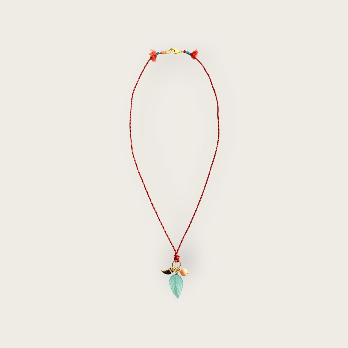 Rope necklace with pendants
