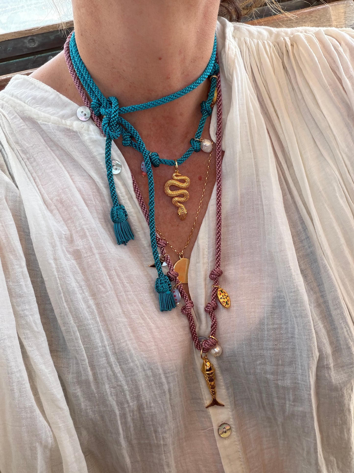 The LEA silk rope necklace