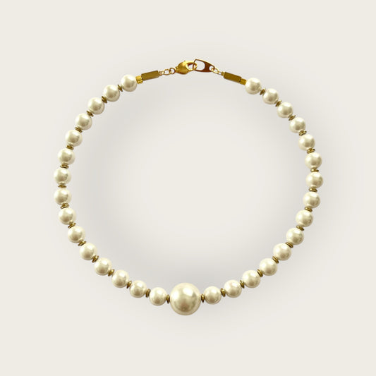 Ras du cou in shell pearl