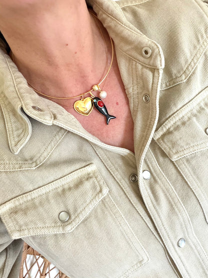 Ras du cou necklace with pendants