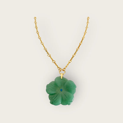 Aventurine flower necklace