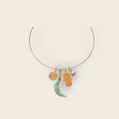 Soft ras du cou necklace with pendants