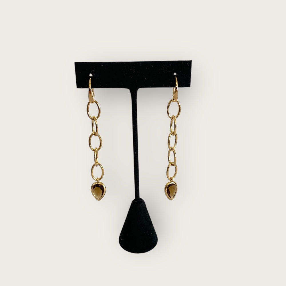 Earrings with Smokey Quartz