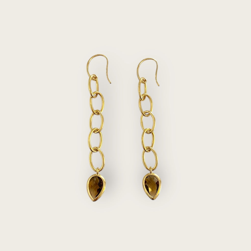 Earrings with Smokey Quartz