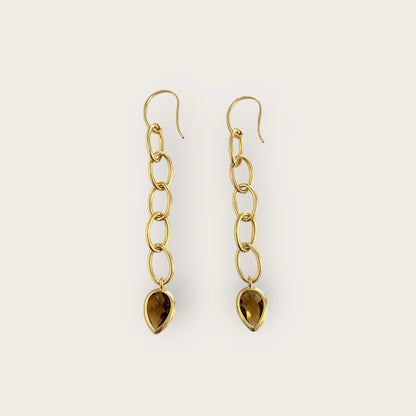 Earrings with Smokey Quartz