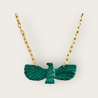 Malachite Bird necklace