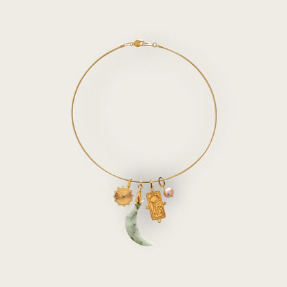 Soft ras du cou necklace with pendants