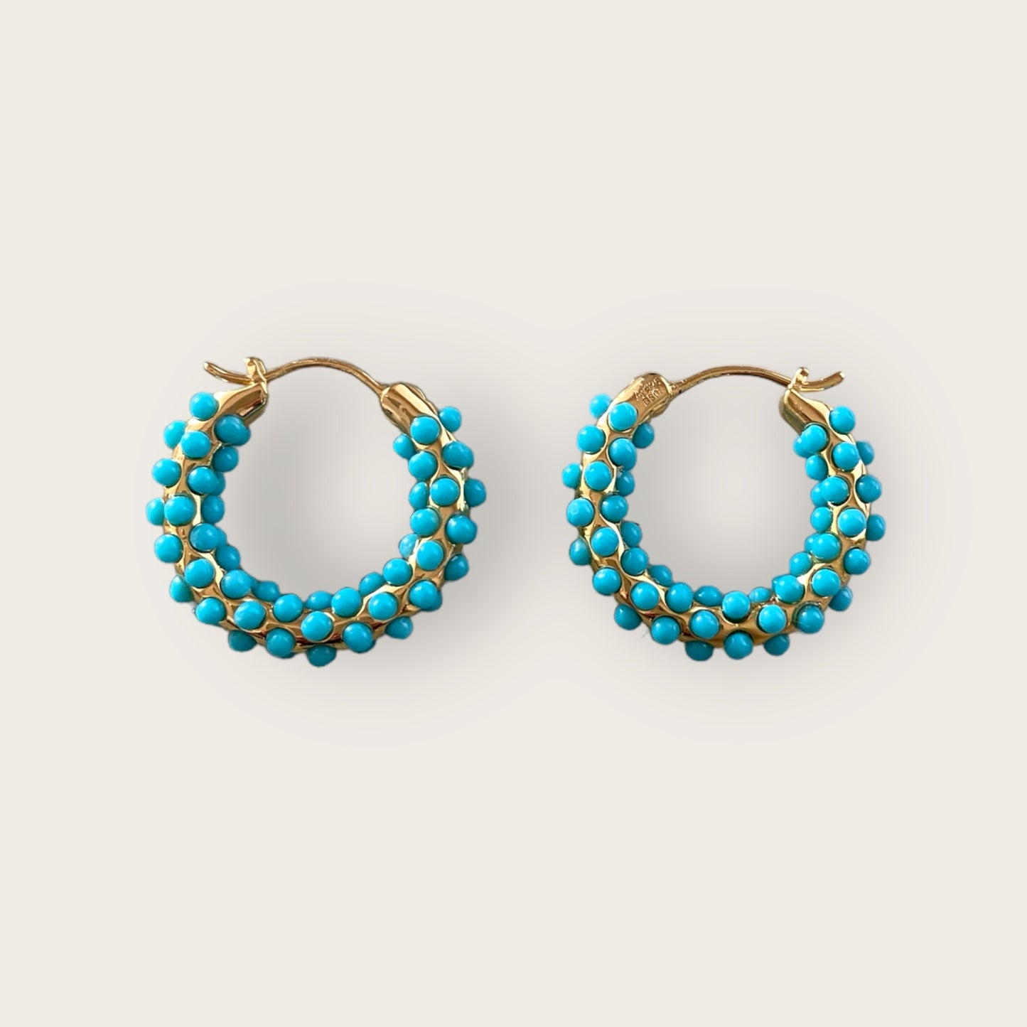 Turquoise Hoops