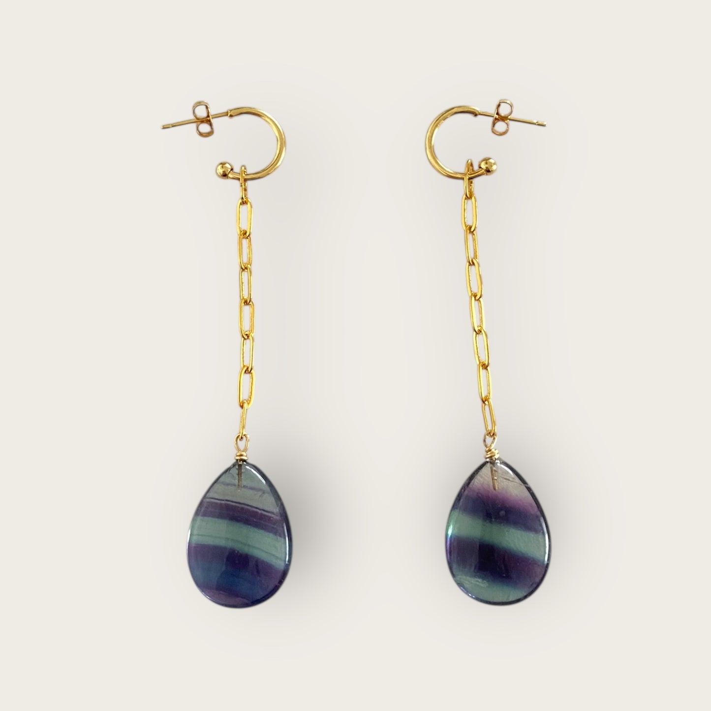 Fluorite drop earrings