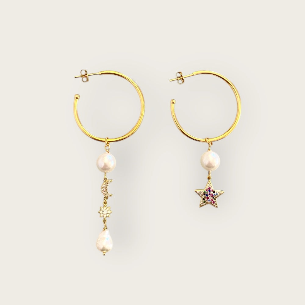 Festive hoops with zirconias