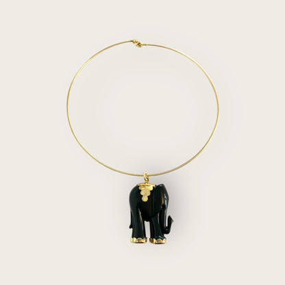 Vintage elephant on necklace