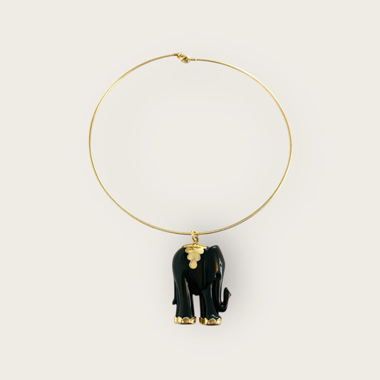 Vintage elephant on necklace