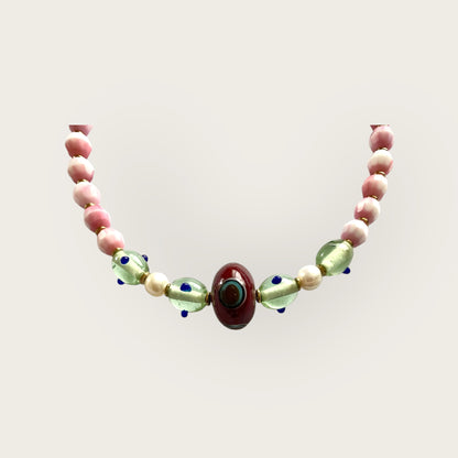 Handmade glass necklace