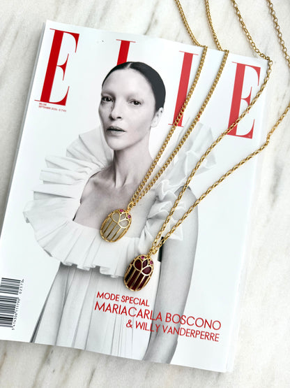 Moonstone scarabee necklace