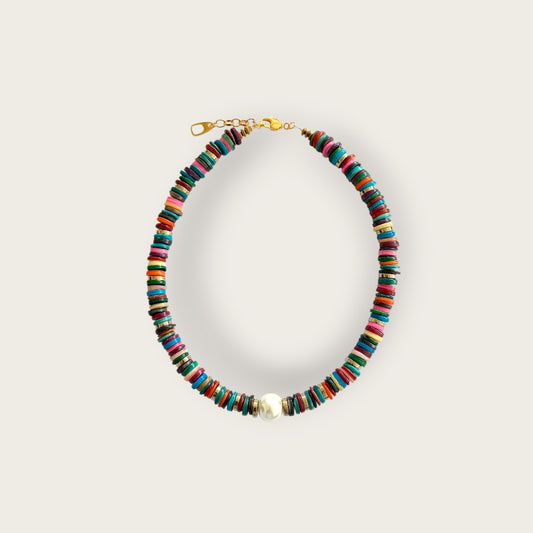 Ras du cou necklace with shell