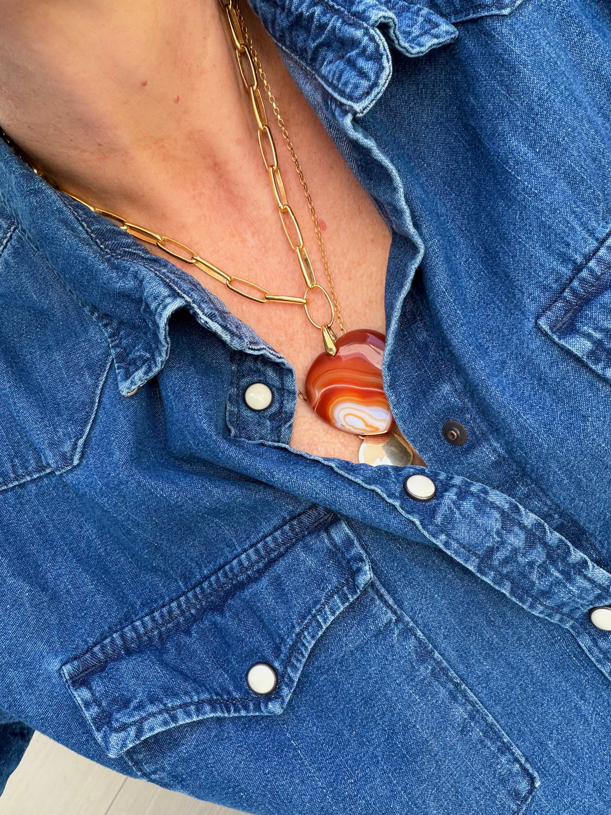 Necklace with Heart in Cornelia
